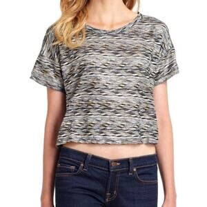 Free People Textured Wave Knit Cropped Top Small